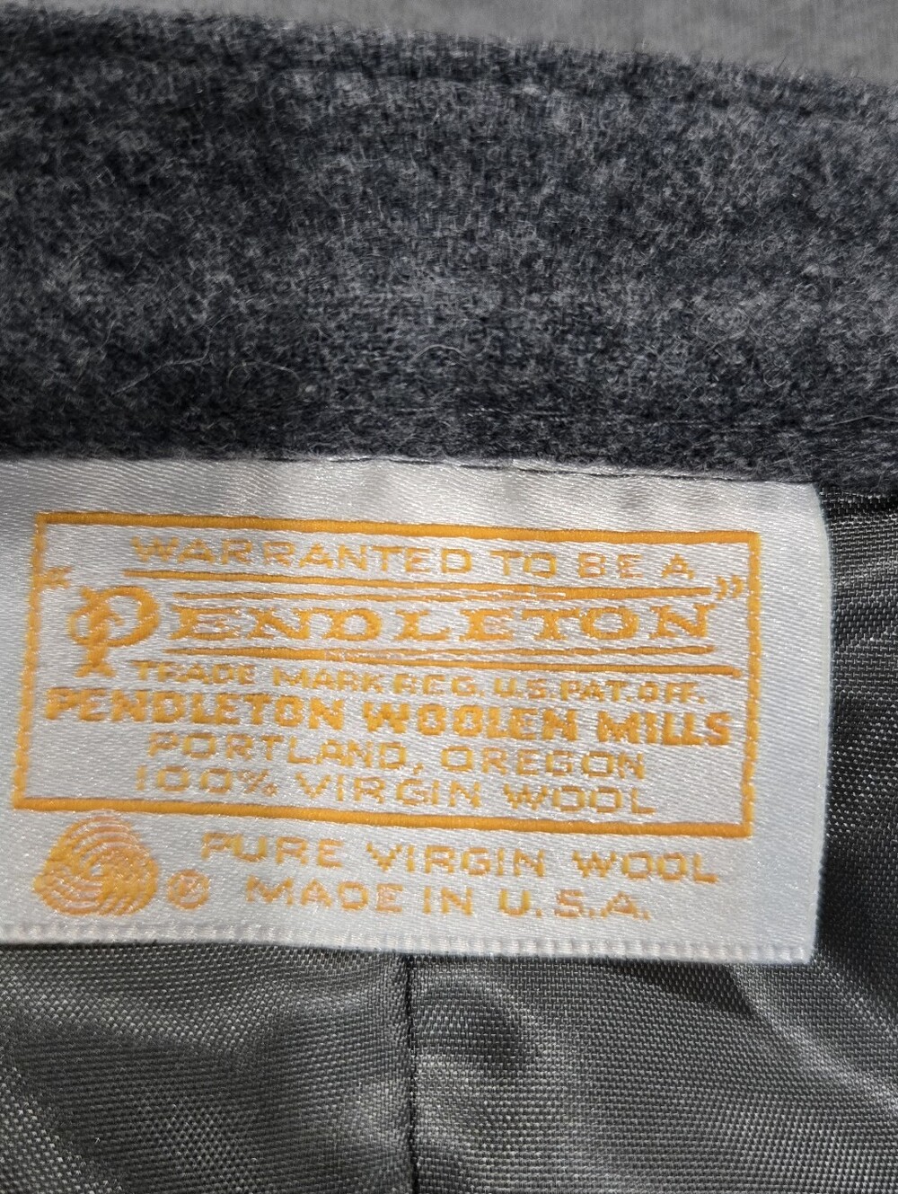 Vintage Pendleton Women Skirt Grey Midi Pencil 100% Wool Made in USA Large - Picture 5 of 7